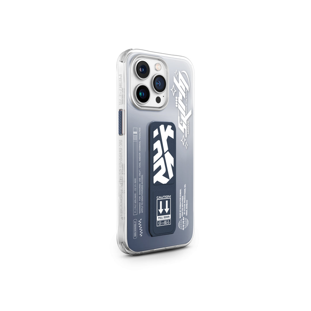 Skinarma Cosmo Cover With Grip Stand For iPhone 15 Pro Max | Blue Skinarma Cosmo Cover With Grip Stand For iPhone 15 Pro Max | Blue